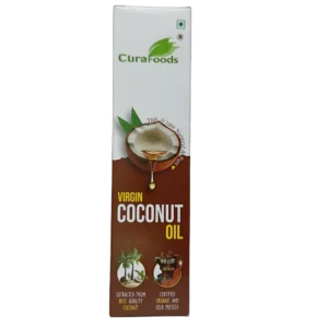 Cura Foods Extra Virgin Coconut Oil (नारियल तेल) | 100ml packaging bottle