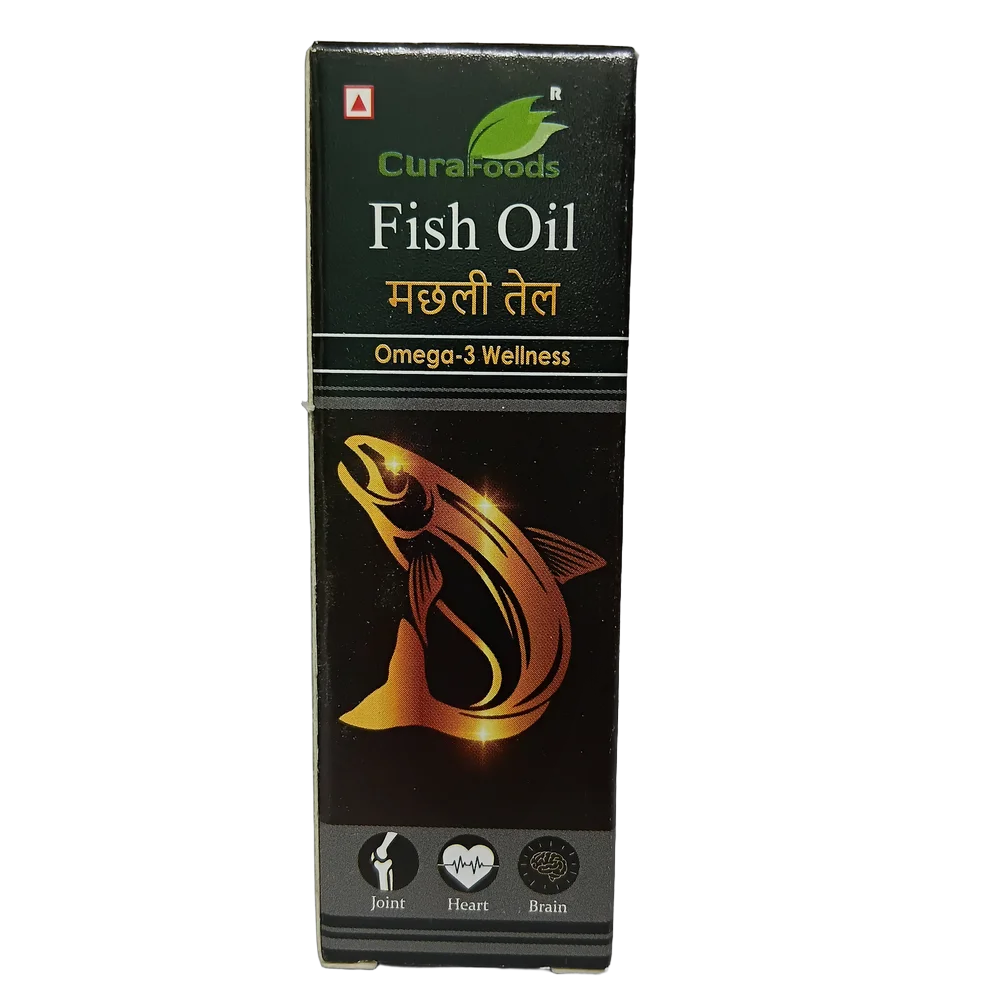 Cura Foods Fish Oil (मछली का तेल) | 50ml packaging bottle