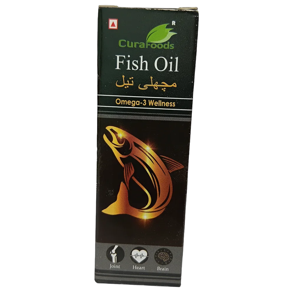 Cura Foods Fish Oil (मछली का तेल) | 50ml packaging bottle