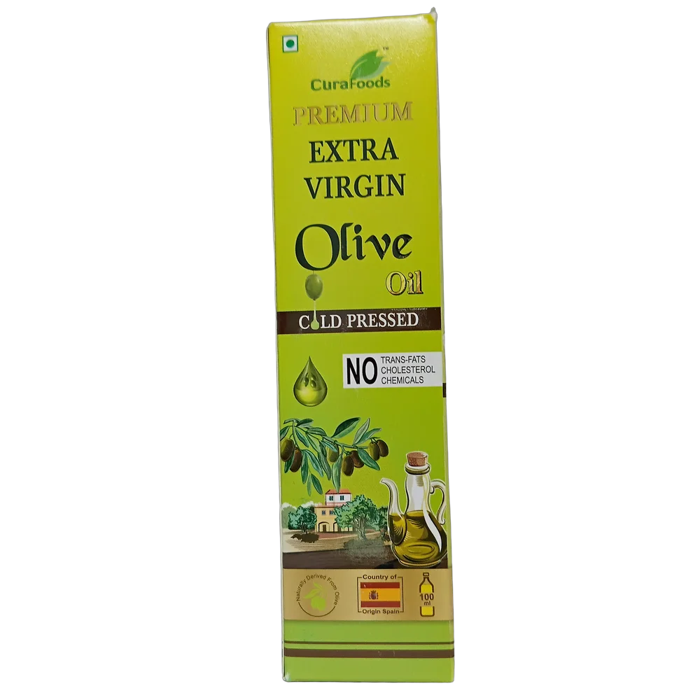 Cura Foods Extra Virgin Olive Oil 100ml bottle for skin and hair
