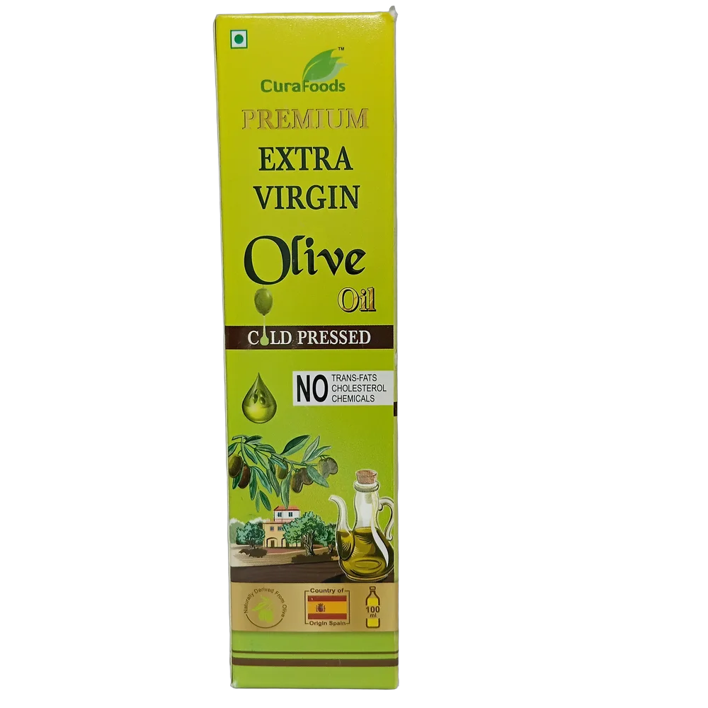 Cura Foods Extra Virgin Olive Oil 100ml bottle for skin and hair