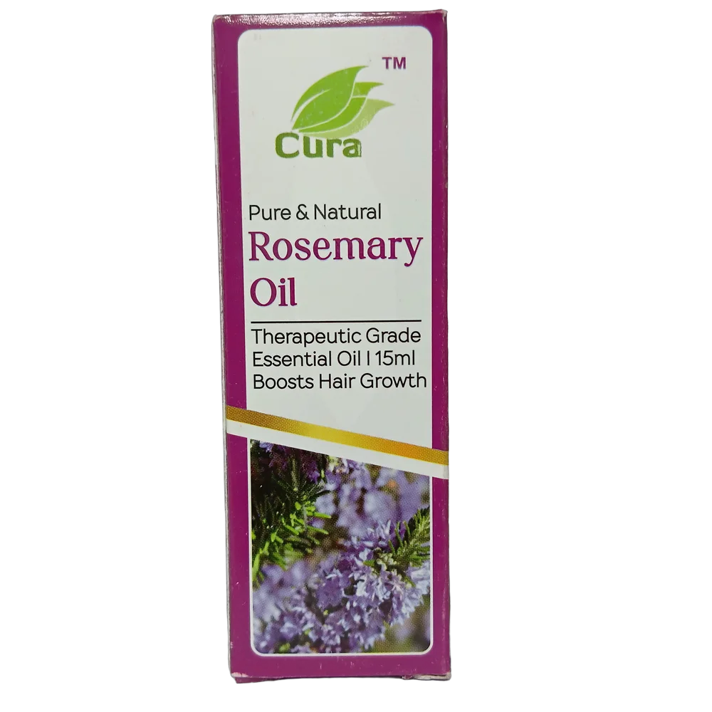Cura Foods Rosemary Oil 15ml bottle for hair growth and scalp