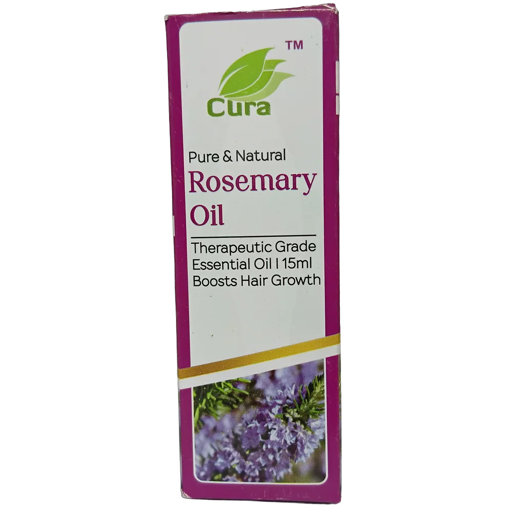Cura Foods Rosemary Oil 15ml bottle for hair growth and scalp