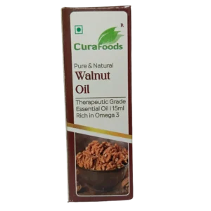 Cura Foods Walnut Oil 15ml bottle for skin care and dark circles