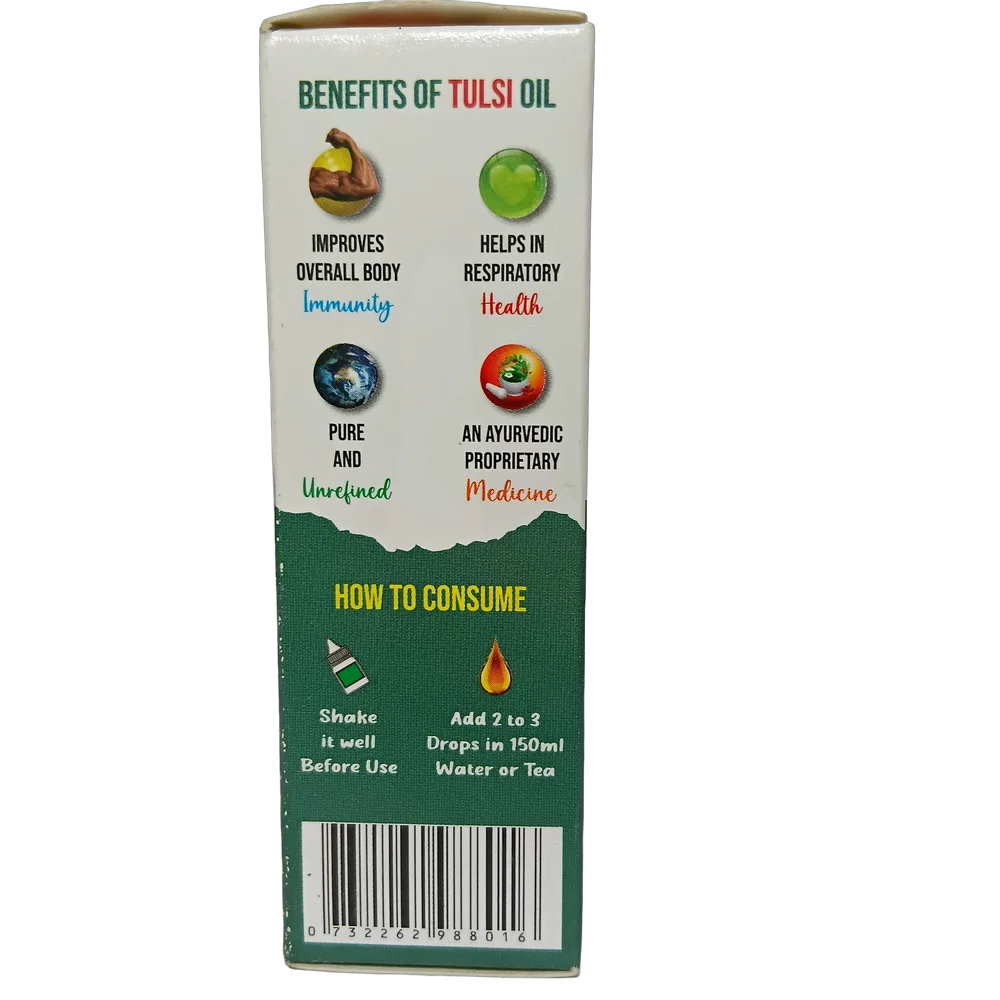 Cura Foods Tulsi Oil 50ml bottle for hair care and immunity