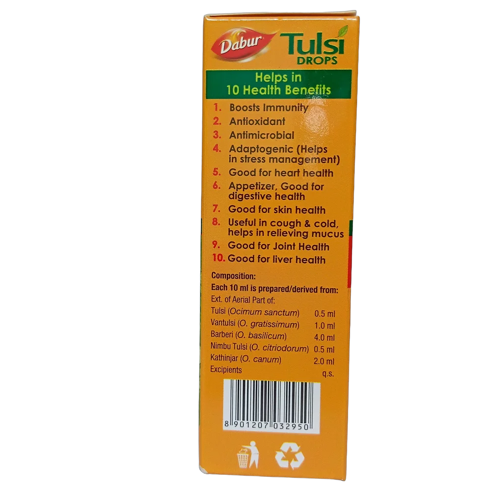 Dabur Panch Tulsi Drops 30ml bottle for daily immunity support