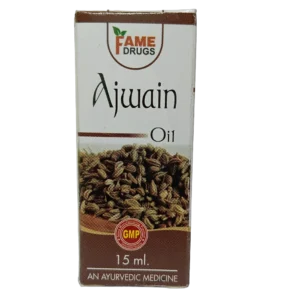 Fame Drugs Ajwain Oil 15ml bottle for local application