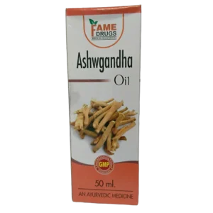 Fame Drugs Ashwagandha Oil 50ml bottle for local application