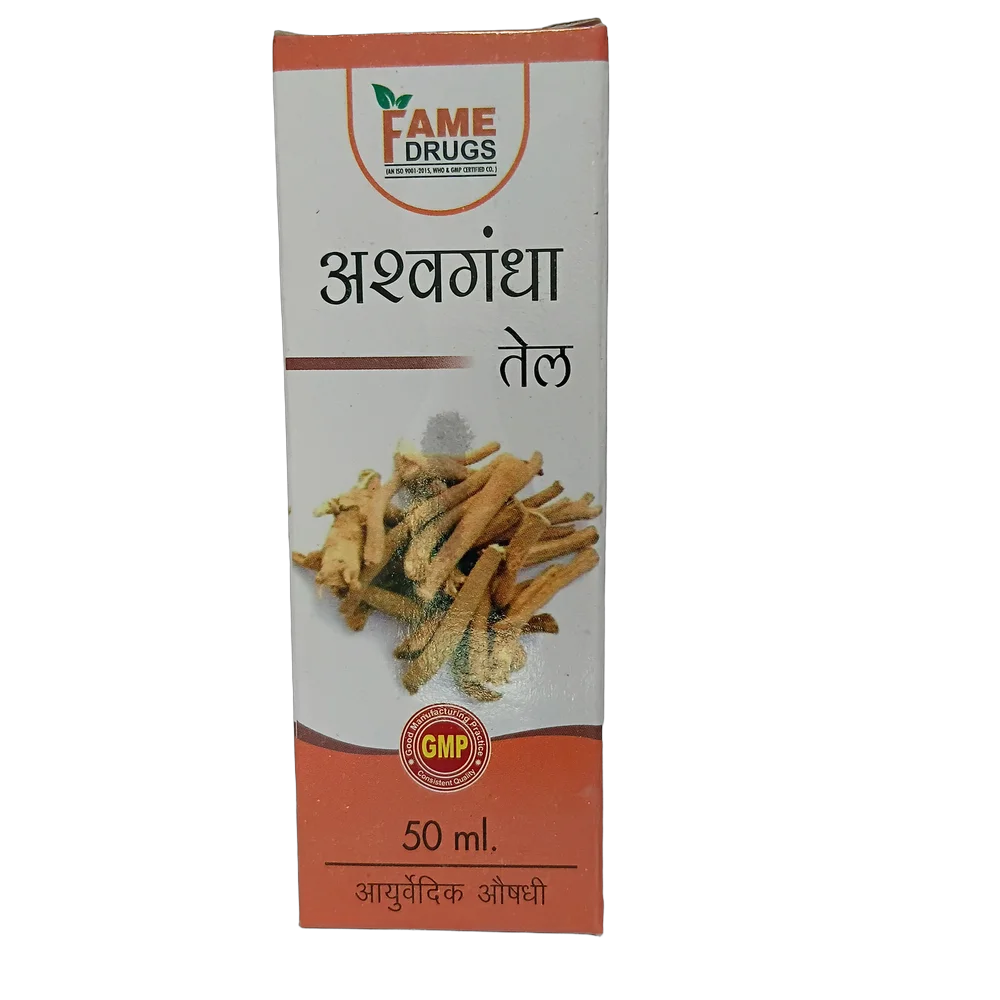 Fame Drugs Ashwagandha Oil 50ml bottle for local application