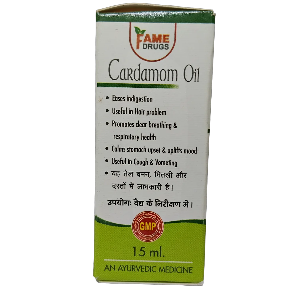 Fame Drugs Cardamom Oil 15ml bottle for local application