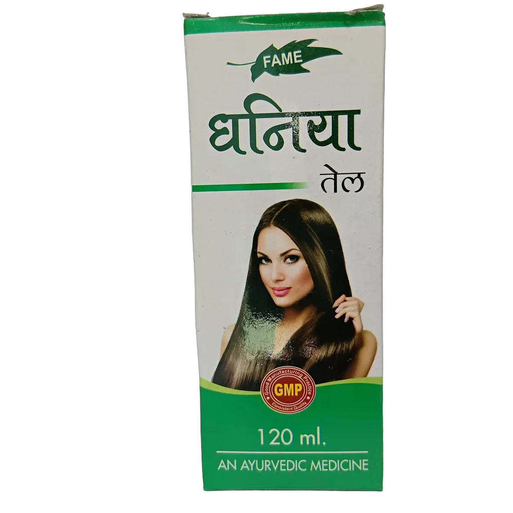 Fame Drugs Dhaniya Oil 120ml bottle for local application