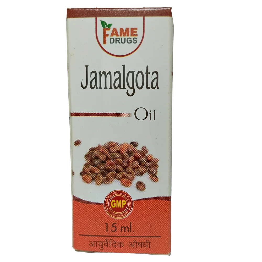 Fame Drugs Jamalghota Oil 15ml bottle for local application