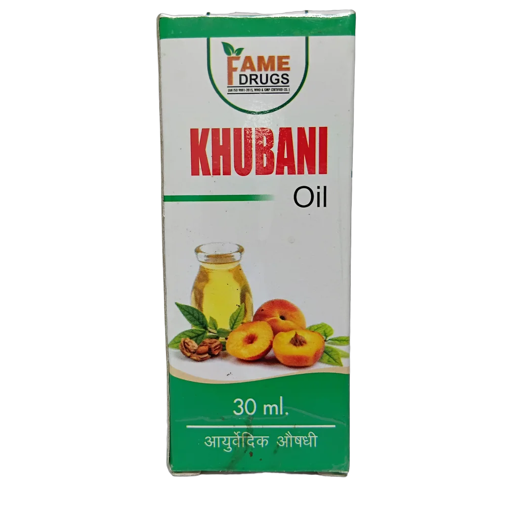 Fame Drugs Khubani Oil 30ml bottle for local application