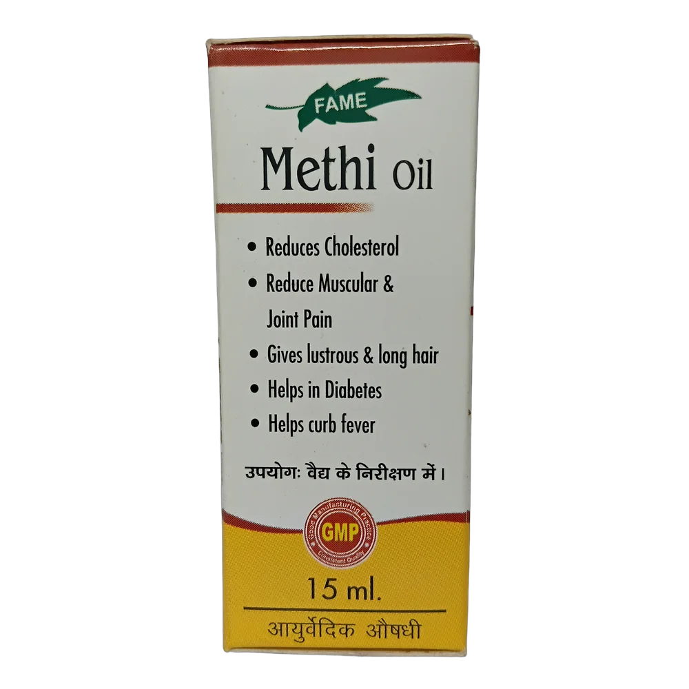 Fame Drugs Methi Oil 15ml bottle for local application