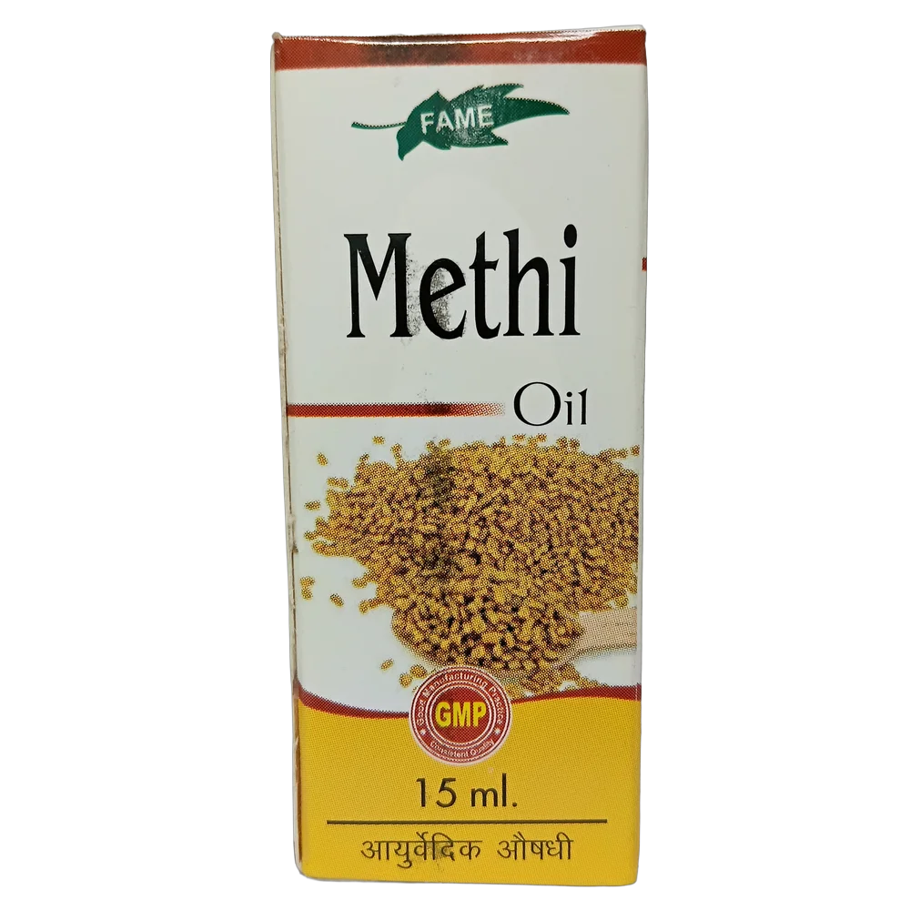 Fame Drugs Methi Oil 15ml bottle for local application