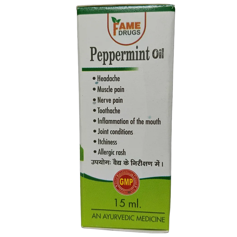 Fame Drugs Peppermint Oil 15ml bottle for local application