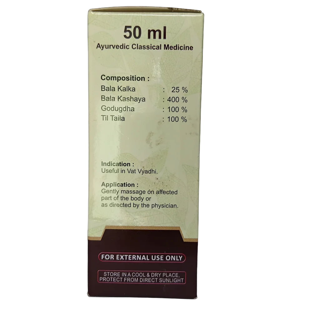 Naminakshatra Ksheerbala Oil 50ml bottle for local application
