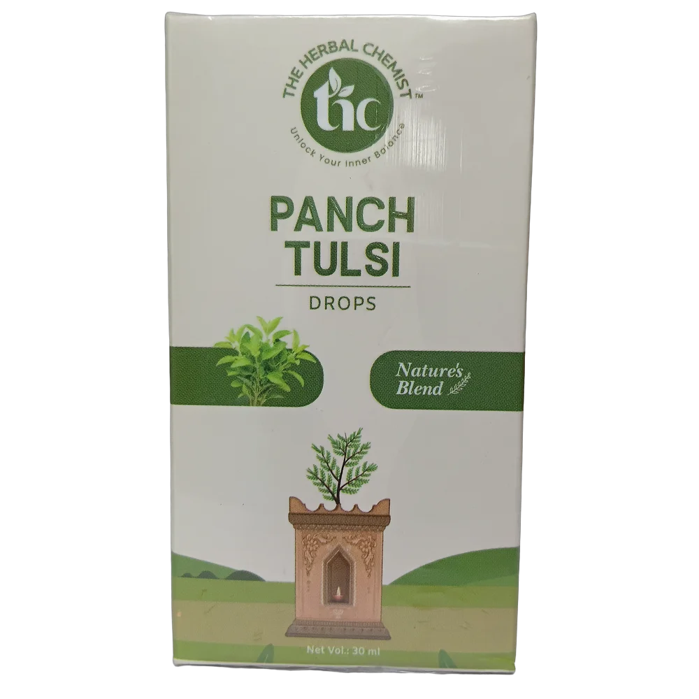 THC Panch Tulsi Drops 30ml bottle for local application